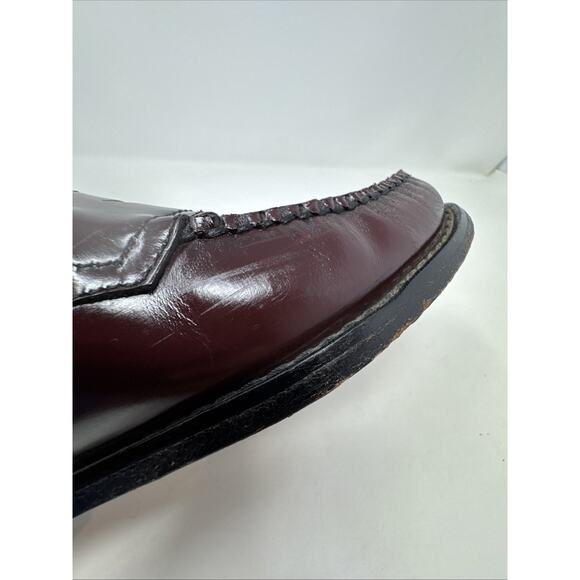 GH Bass Shoes Mens Size 10.5D Walter Burgundy Weejuns Penny Loafers Slip On - Picture 10 of 16